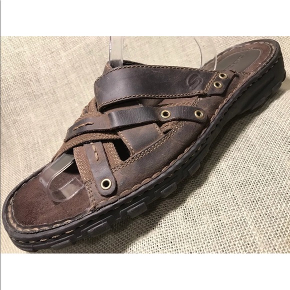skechers mens leather sandals